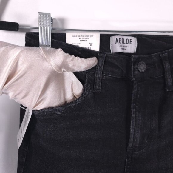 NWT AGOLDE SOPHIE HighRise Skinny Crop Temple Jeans Distressed A018C-844 Size 26 - Picture 7 of 16